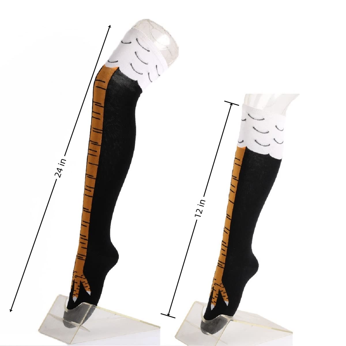 1/2 Pairs Women Knee High Sock - огляд і ціна Funny Chicken Leg Socks
