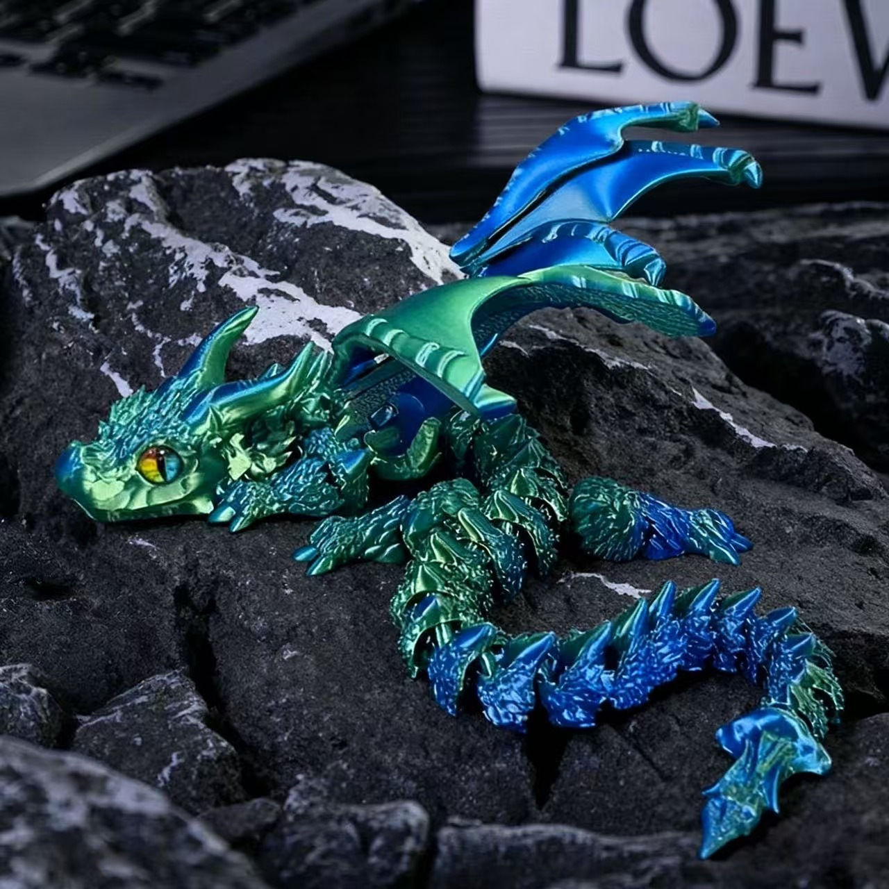 3D Printed Wyvern Dragon with  - огляд і ціна Novelty Gifts