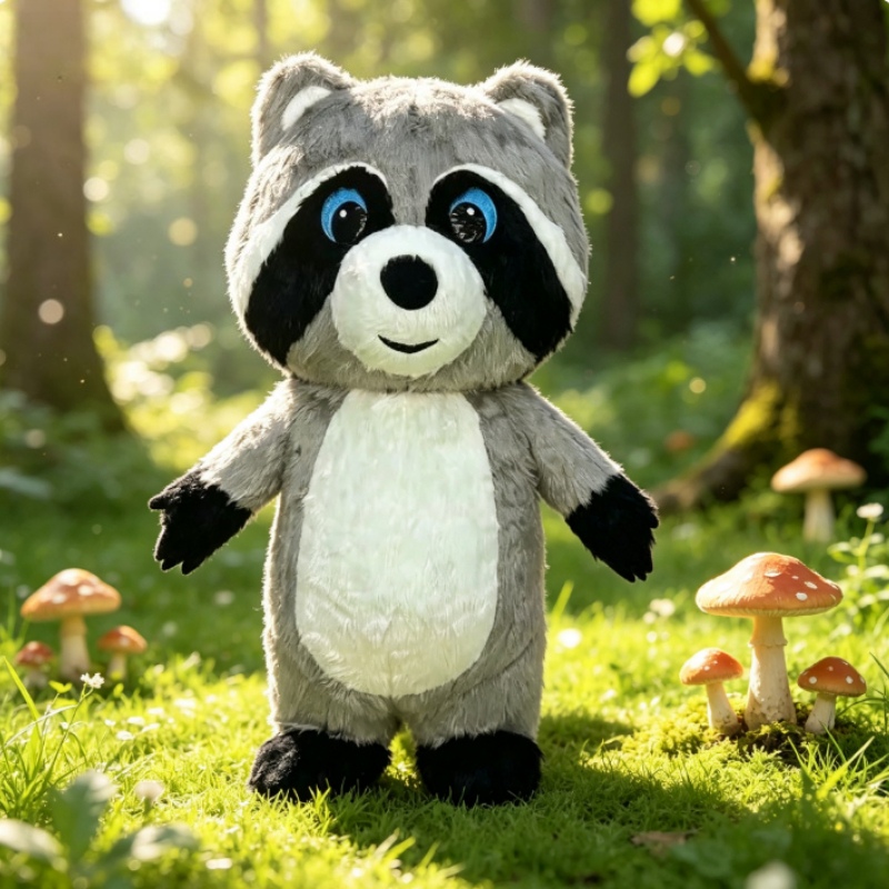 Grey Plush Inflatable Raccoon  - огляд і ціна Costumes