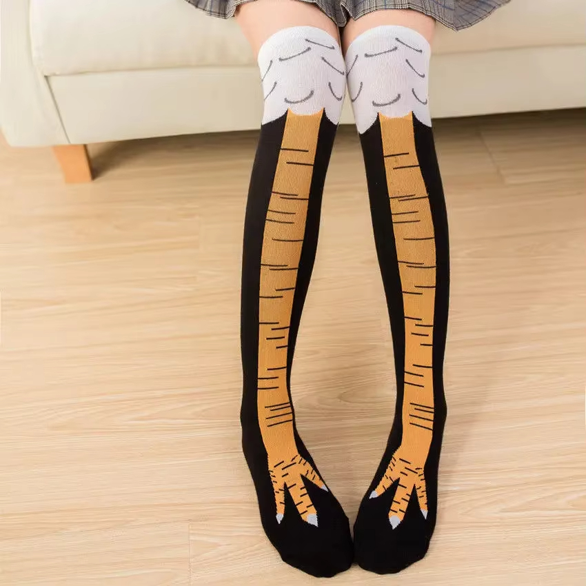 1/2/5 Pairs Women Knee High So - огляд і ціна Funny Chicken Leg Socks