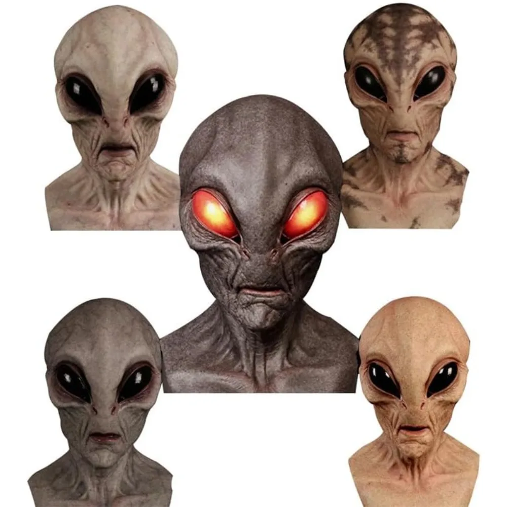 Halloween Costume Alien Dinosa - огляд і ціна Latex Alien Mask Realistic