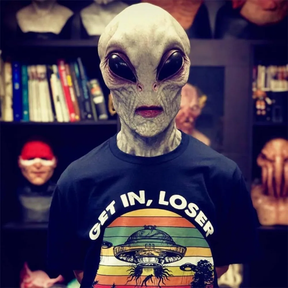 Halloween Costume Alien Dinosa - огляд і ціна Latex Alien Mask Realistic