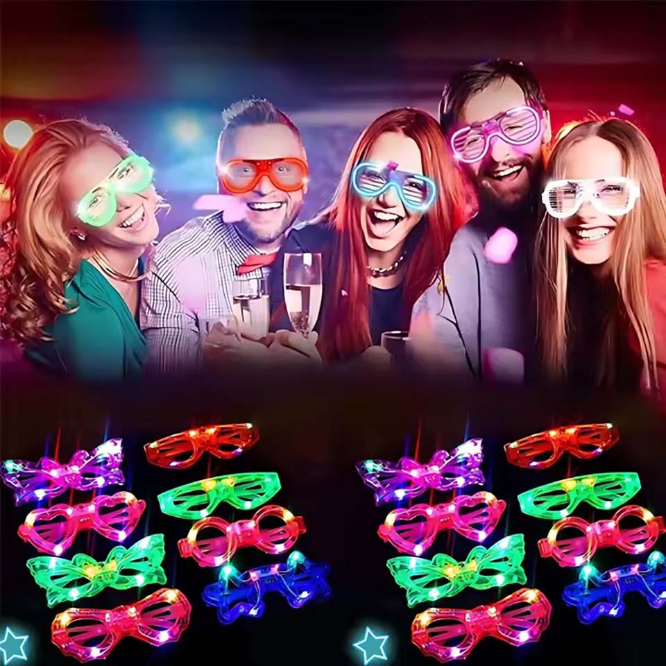 10/20/30/40/50 Pcs LED Light U - огляд і ціна Glow In The Dark Party Glasses
