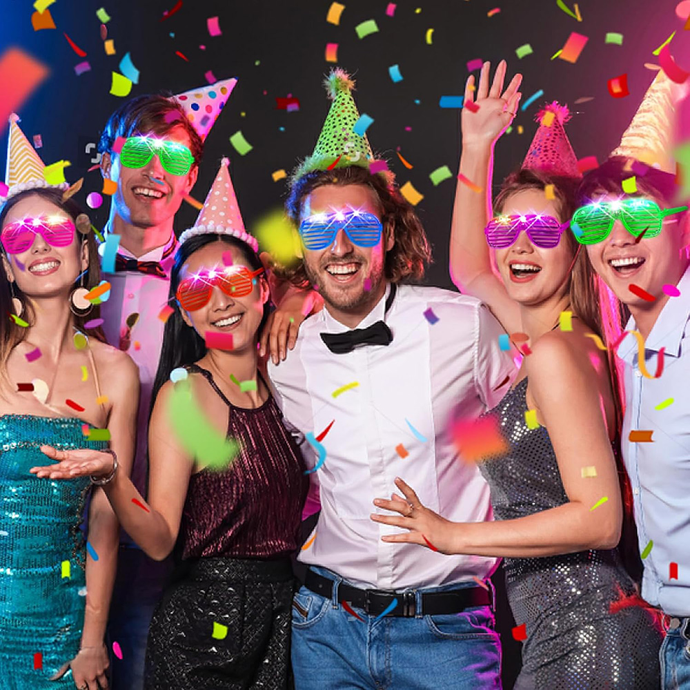 LED Glasses 6 Neon Colors Glow - огляд і ціна Glow In The Dark Party Glasses