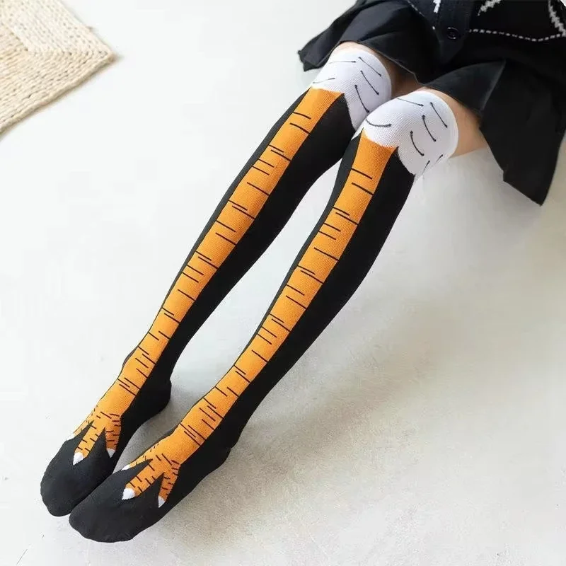 Trendy Women Socks With Knee L - огляд і ціна Funny Chicken Leg Socks
