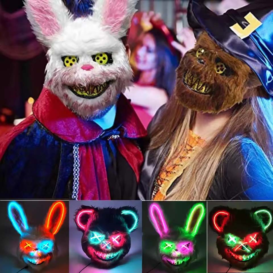 LED Bloody Rabbit Mask Glowing - огляд і ціна Led Purge Mask Halloween