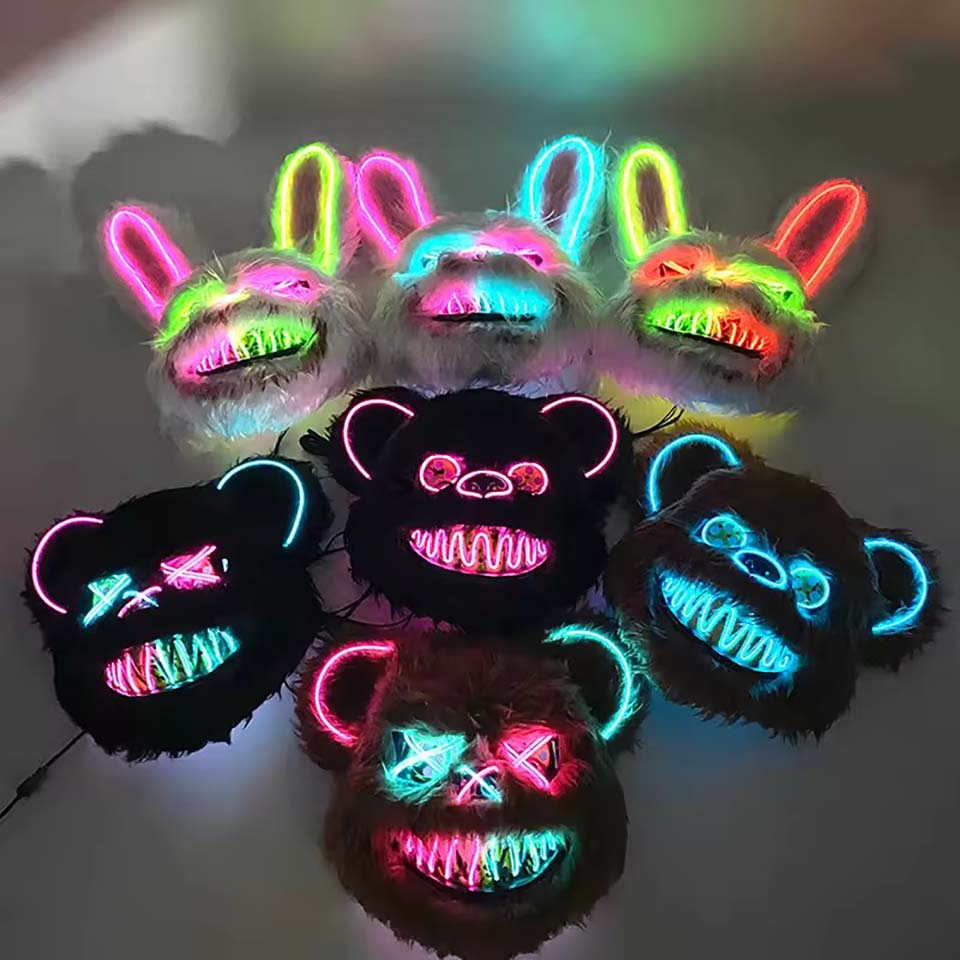 LED Bloody Rabbit Mask Glowing - огляд і ціна Led Purge Mask Halloween
