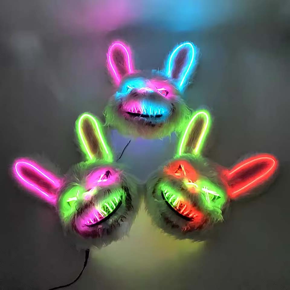LED Bloody Rabbit Mask Glowing - огляд і ціна Led Purge Mask Halloween