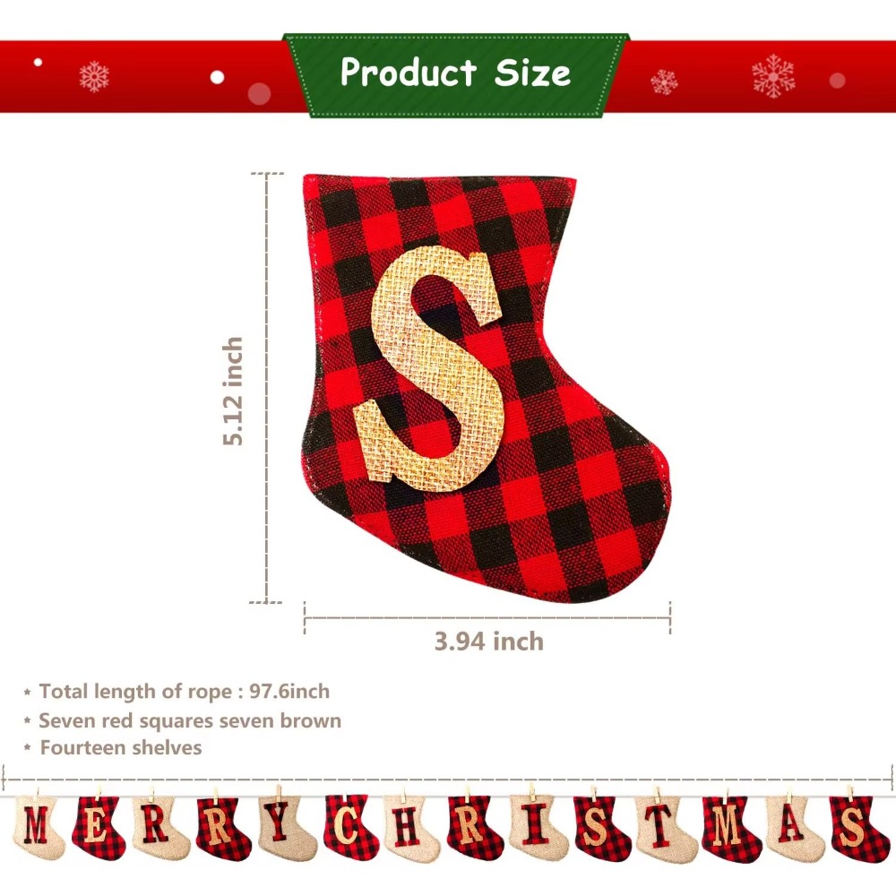Sock-shaped Christmas Hanging  - огляд і ціна Party Supplies