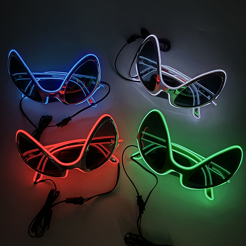 Cool Light Up LED Alien Glasse - огляд і ціна Glow In The Dark Party Glasses