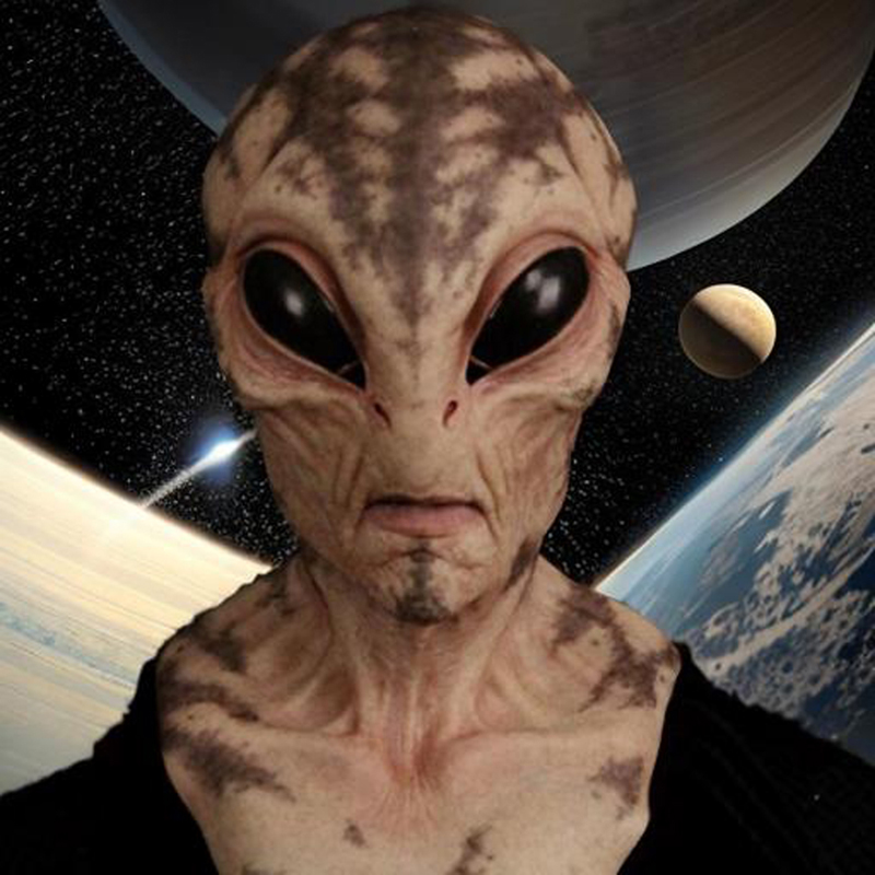 1pc, Alien Mask - Realistic la - огляд і ціна Latex Alien Mask Realistic