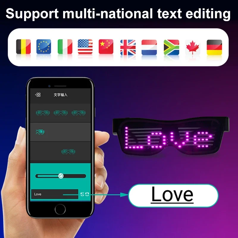 Multilingual LED Glasses Bluet - огляд і ціна Glow In The Dark Party Glasses